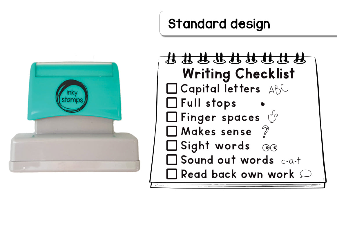 Junior Writing Checklist with Icons Large - Standard – Inky Stamps